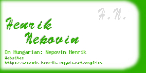 henrik nepovin business card